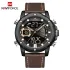 NAVIFORCE NF9172 Men Watch Digital Sport Top Brand Luxury Man WristWatch Military Genuine Leather LED Quartz Fashion Male Clock
